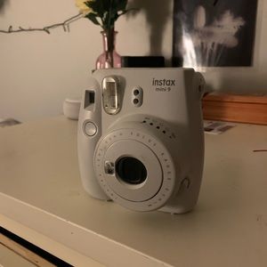 White Instax Mini Polaroid Camera